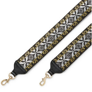 Rebecca Minkoff Black NWT Embroidered Guitar Strap